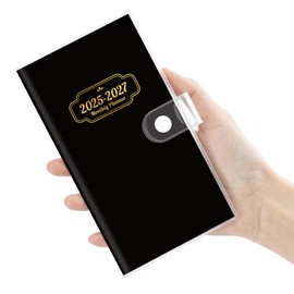 Eyrozill 2025-2027 Pocket Planner, 3.66" x 6.65"-24 Months (July 2025-June 2027) Calendar Book, Small Monthly Planner for Office School Supplies, A-2 Black