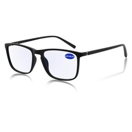MARE AZZURO Blue Light Blocking Reading Glasses +3.0 Men Designer Flexible Readers 1.0 1.25 1.5 1.75 2.0 2.25 2.5 2.75 3.0 3.5 4.0 5.0 6.0 (Black, 3.00)