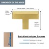 goldenwarm 10 Pack Gold Cabinet Knobs Kitchen Cabinet Handles Stainless