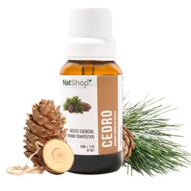NATSHOP | Aceites Esenciales - Aceite Cedro para Difusor de Aceites Esenciales y Cuidado Personal | Aromatizante para Hogar Natural Aromaterapia Humidificador - Variedad de Aromas Skin Care 15ml