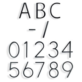 Hasware Floating House Number Sign, 12 cm, Modern Door Numbers, Signage, Plaque, Street, Home Address, Numbers (Black, Dash)