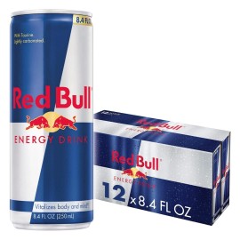 Red Bull Energy Drink 8.4 Fl Oz, Pack of 12 Cans
