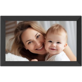SAIWAN Digital Picture Frame 15.6 Inch 32GB Storage, Large WiFi Digital Photo Frame, 1920 * 1080 IPS FHD Touch Screen, Auto-Rotate, Wall-Mounted, Easy to Share Photos via Free APP Gift for Family