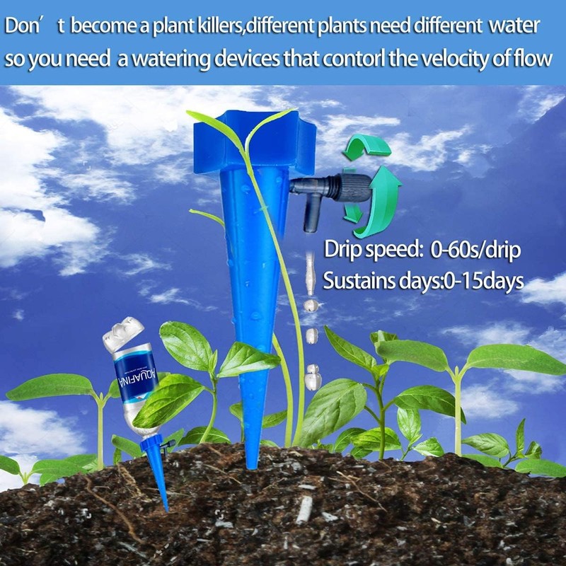 Self Plant Watering Spikes 24 Pack Auto Drippers Irrigation Devices