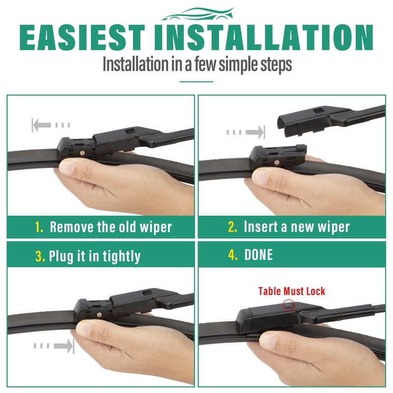26" 17" 12" Windshield Wiper Blades Replacement for Honda HRV