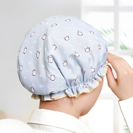 Waterproof Shower Hair Cap, Sauna & Treatment Cap Shower Cap Pink 5ea