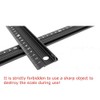 Multifunctional Straight Ruler, 1Pcs Aluminum Alloy Ruler Protection Anti Slip