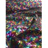 3mm Mini Rainbow Sequin Fabric 1 Way Stretch 130cm wide