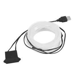 X AUTOHAUX 3 Meter/10ft Car Interior USB EL Wire Strip Ice Blue Cold Light Set