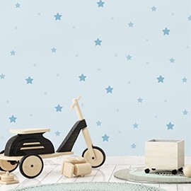 My Nametags® Blue Stars Wall Stickers | Peel-and-Stick, Removable & Repositionable Wall Decals | Room Decor for Kids' Bedroom, Nursery, Playroom