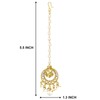 Aheli Chapado en oro Kundan Pearl Maang Tikka Joyas para