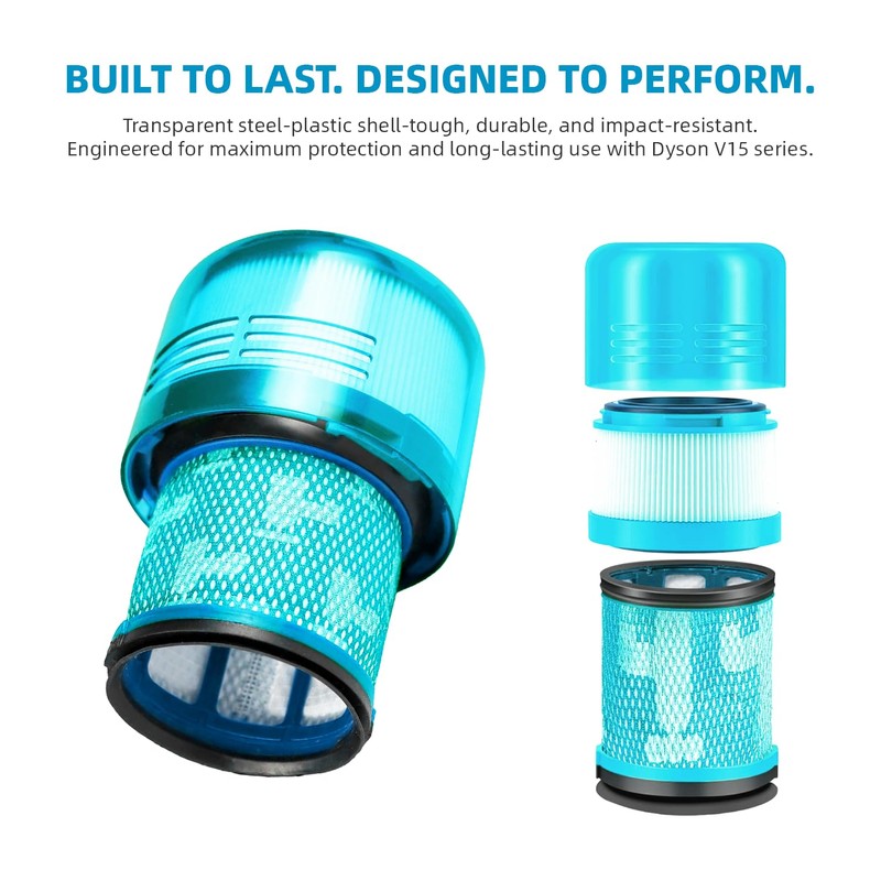Dyson V15 Filter, 2-Pack Premium True HEPA Replacement Filters Compatible