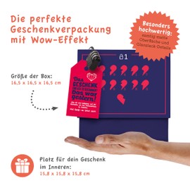 SURPRISA Gift Box with Velvet and Shine, Puzzle Box for Gifts and Vouchers for Valentine's Day, Anniversary, Wedding Anniversary for Him and Her, Heart Puzzle, Size M (16 cm)