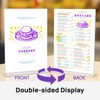 JEFURE A4 Acrylic Sign Holder, 3 Pack Clear Perspex Display