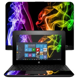 MightySkins Skin Compatible with HP x360 Convertible 11" (2017) wrap Cover Sticker Skins Bright Smoke