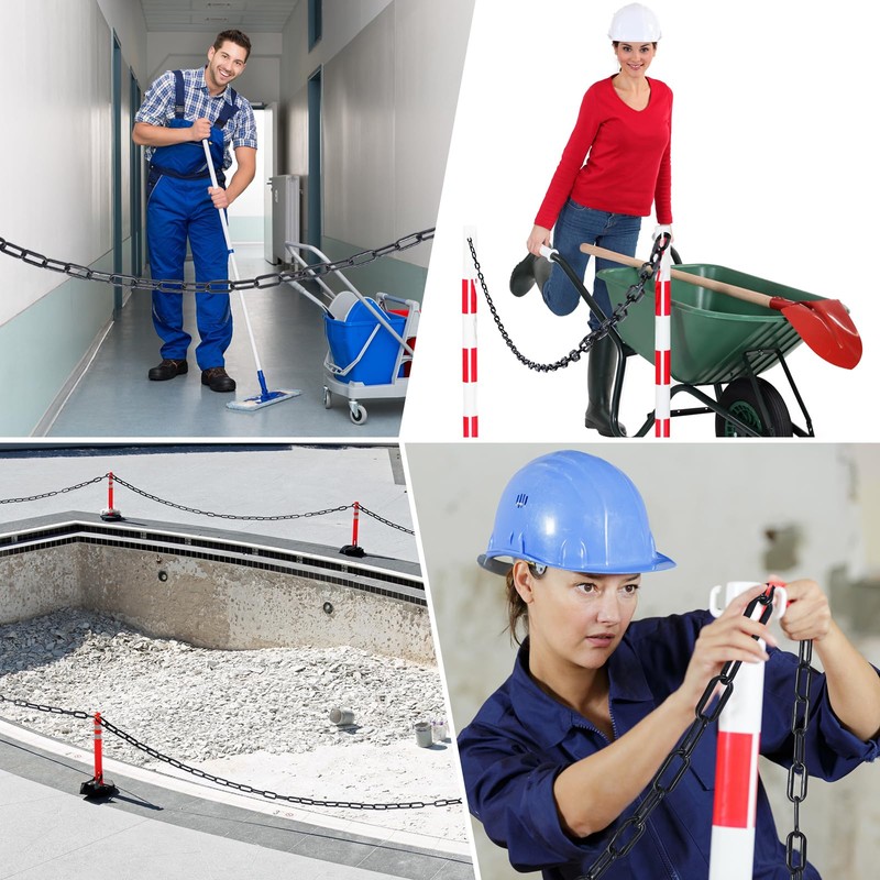 Geelin 600 ft Plastic Chain Barrier Security Safety Chain Weatherproof