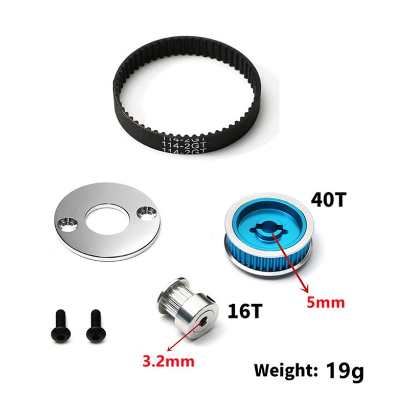 SHEAWA Gear Belt Drive Gear Set Accessory for Tamiya TT02