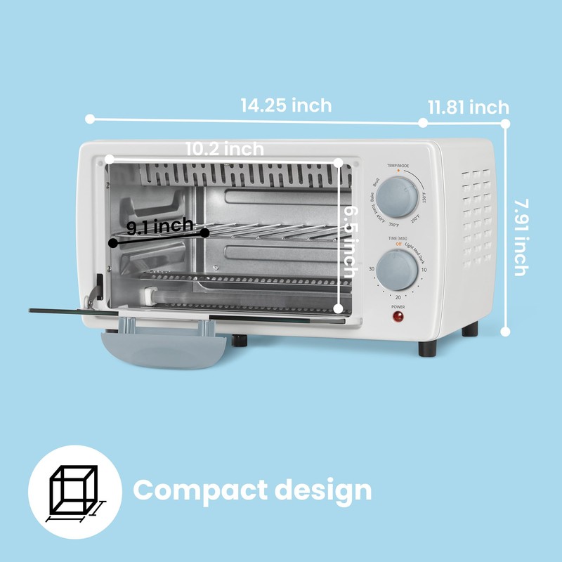 COMFEE' Countertop Oven, Small Toaster Oven Combo 4 slice, Mini