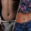 COCHARM G23 Solid Titanium 14G Belly Button Rings Cute Short