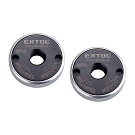 Extol Industrial 8798050 Professional Quick Release Nut M14 for Angle Grinders (Set of 2) for All Standard Brands