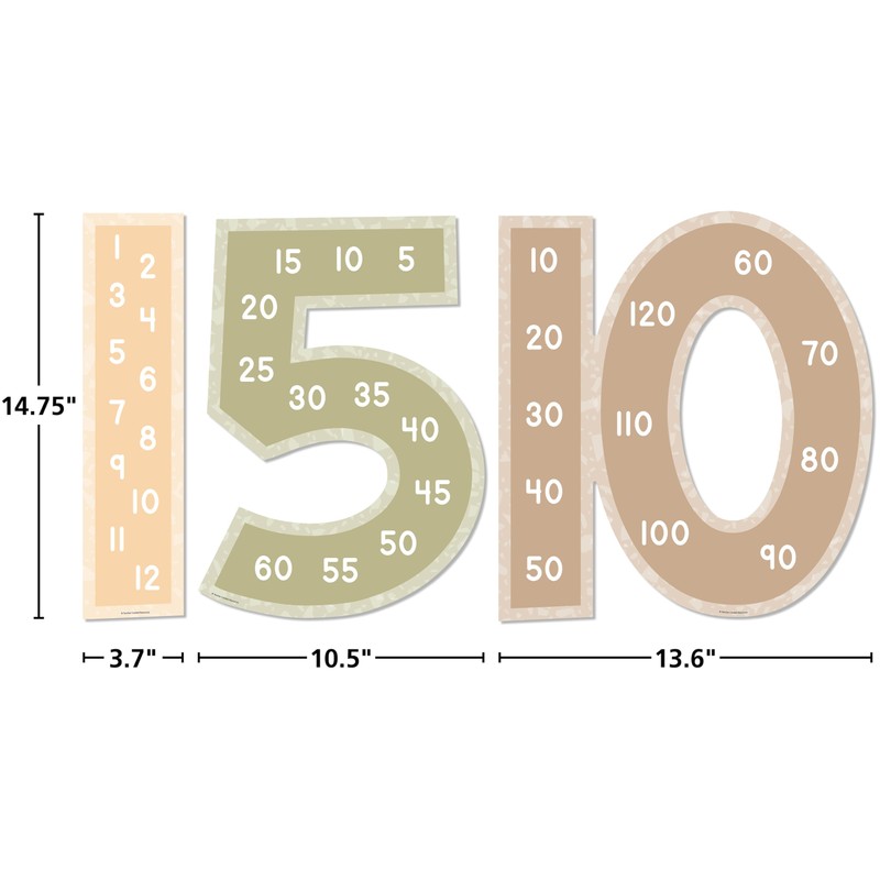 Teacher Created Resources Terrazzo Tones Skip Counting/Multiples Jumbo Numbers Bulletin
