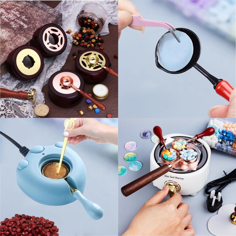 300Pcs Wax Seal Beads Set with Non-Slip Melt Spoon and