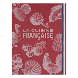 Le Jacquard Français 27480 Tea Towel Gastronomy Rouge 80 x 60 cm Cotton