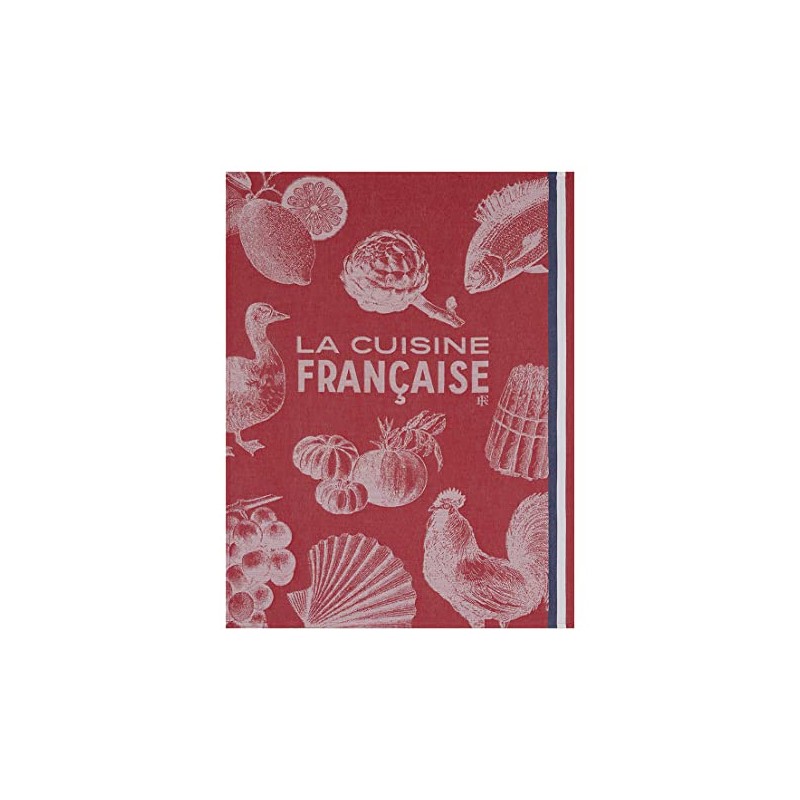Le Jacquard Français 27480 Tea Towel Gastronomy Rouge 80 x