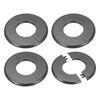 PATIKIL Wall Split Flange 2"/51mm, 4Pcs ABS Round Self-Adhesive Escutcheon
