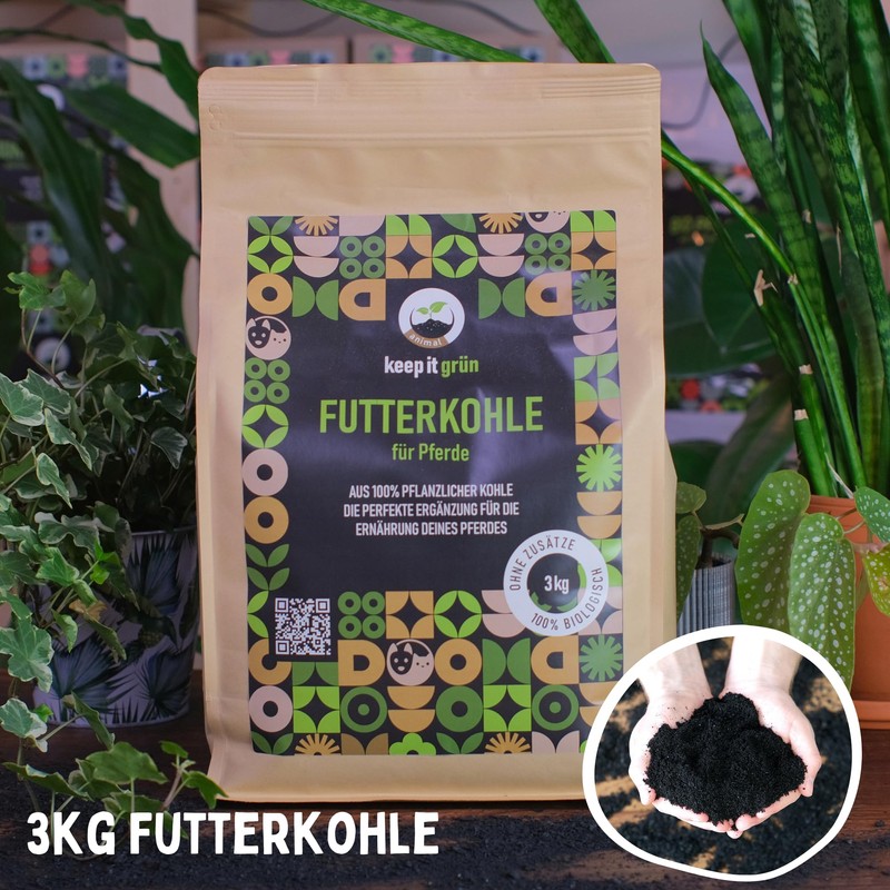 Feed Charcoal for Horses (500 g) - No Additives |