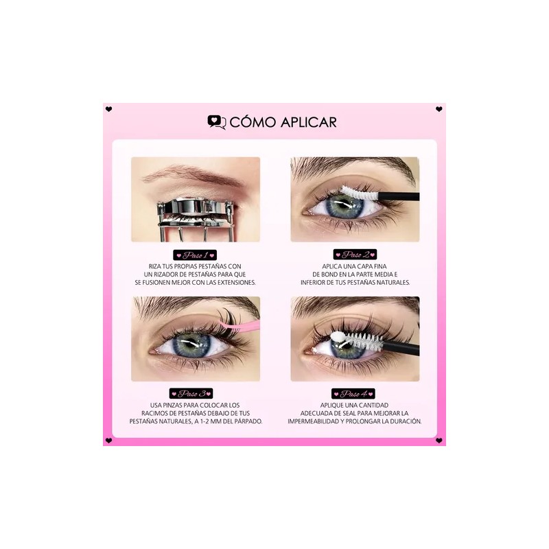 Wosheer Kit De Extensiones Pestañas 8-18mm Pestañas (matte)