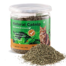 Hierba Gatera Natural, Limpieza Dental y Eliminación de Bolas de Pelo, Utilizada como Juguetes de Relleno de Bocadillos, 40g