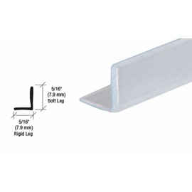 CRL Translucent Vinyl Edge "L" Blade for 5/16" Maximum Gap With Pre-Applied Tape by CR Laurence