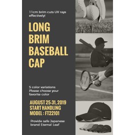 Eternal Leaf FT22101 Baseball Cap, Brim Length 4.3 inches (11 cm), Baseball Cap, Golf Cap, Adjustable for Large Sizes, 03.navy