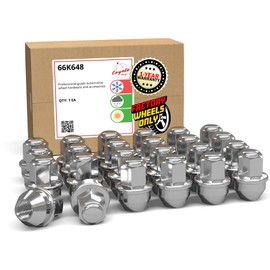 Wheel Accessories Parts 24 Pcs M14x1.5 14x1.5 Thread OEM Style Lug Nuts 1.66" Long Chrome 13/16" 21mm Hex Fits Ford F150 Expedition F-150 Lightning ｜ Lincoln Navigator ACPZ-1012-B ｜ 611-008
