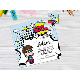 Superhero Funny Ring Bearer Proposal Puzzle Will You Be Our Super Ring Bearer Be Our Page Boy Cute Gift Cartoon Ring Bearer Gift Puzzle