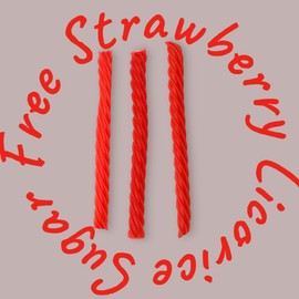 Irresistibly Delicious Sugar Free Strawberry Licorice Twists - 1.5 lbs A Guiltless Indulgence Soft Chewy Licorice(24 oz)