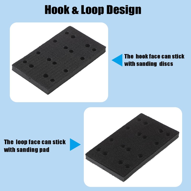 SUMNACON 4 Pack Sponge Sander Backing Pad Foam Sanding Pad,