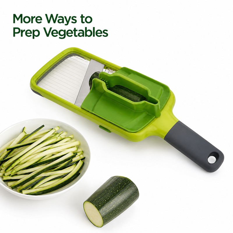 Multifunctional Vegetable Cutter Slicer with Stainless Steel Blades – Compact