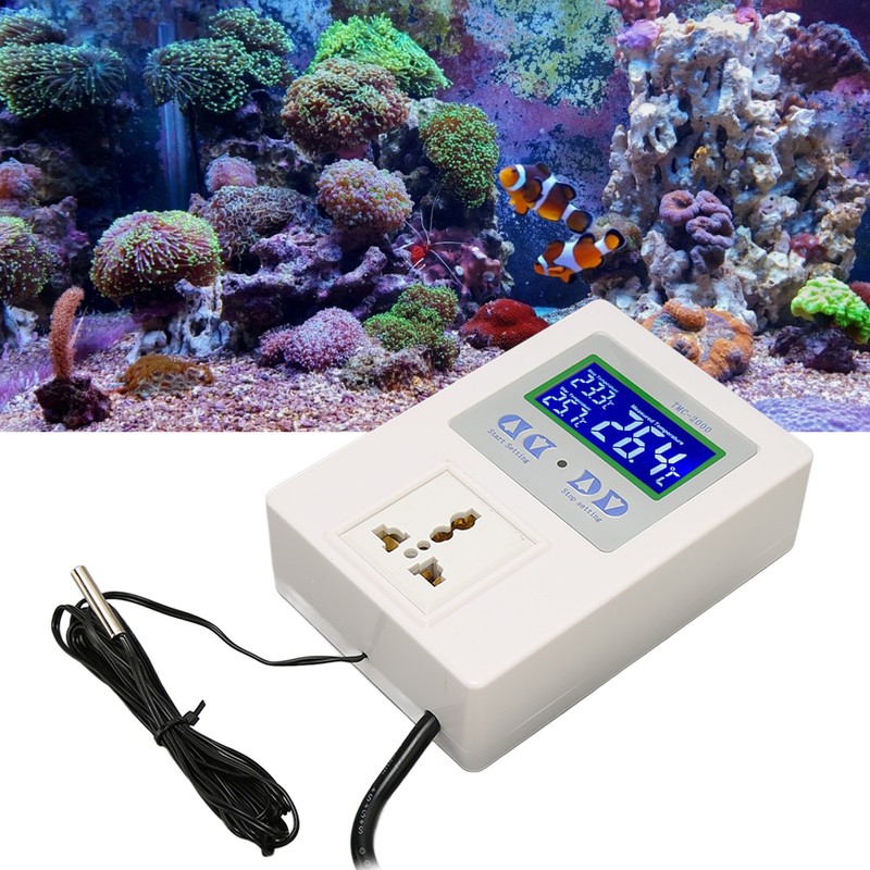 Digital Temperature Controller LCD Display Heating Cooling Thermostat Controller for