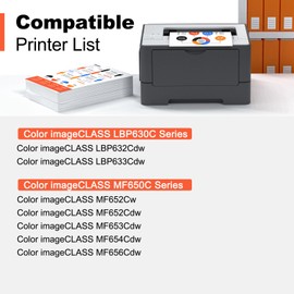 v4ink 067 Toner Cartridge Compatible Replacement for Canon 067 Toner Cartridge Set for use with Canon Color imageCLASS MF650 LBP630 Series LBP632Cdw MF654Cdw MF653Cdw MF656Cdw MF652Cw Printer 4Pack