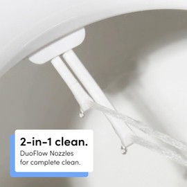 TUSHY Bamboo Wave Bidet | Non-Electric Elongated Toilet Seat with DuoFlow for Full Front-to-Back Wash (Self-Cleaning Nozzles, Ensure a Fresh, Hygienic Clean) EasyTurn Knob for Limited Mobility