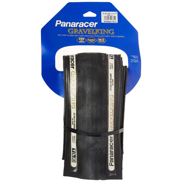Panaracer GravelKing 700 x 26 C Slick Aramid Folding Tire, Black/Brown, (RF726-GK-D)