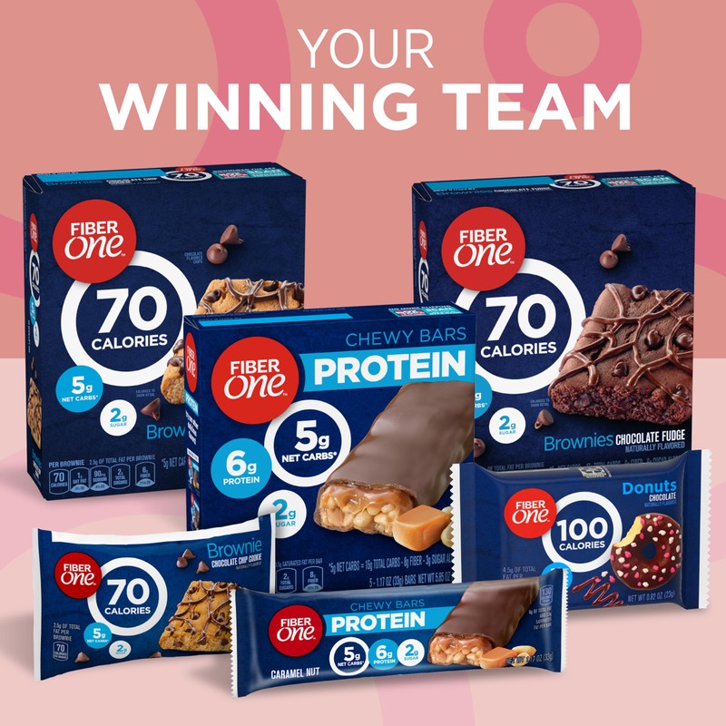 Fiber One 100 Calorie Donuts, Strawberries and Creme, 3g Sugar,