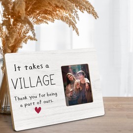 OVAcational Thank You Picture Frame 4x6,Boss Child Care Worker Leaders Helpers Photo Frame,Boss Gifts,Thank You Gifts,It Takes A Village Thank You Gift,Meaningful Gift For Friend Coworker