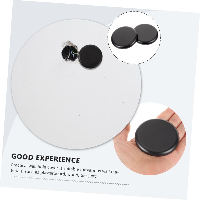 KOMBIUDA 2pcs Decorative Drywall Hole Covers Round Plastic Cover for
