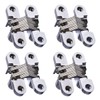 4 Pack Hidden Hinge Invisible Hinge for Cabinet Door, Zinc