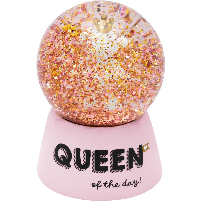 Sheepworld Dream Globe with Queen Motif Print, Snow Globe for