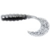 Big Bite Baits FG212 Fat Grub, Black and Silver Glitter