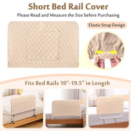 Mybow Bed Rail Cover, Small Bed Railing Cover, Hospital Bed Rail Covers - No Padded, Short Bedside Rail Protector Cover for Elderly Adults Safety